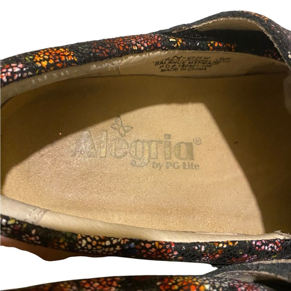 Algeria Clog Mule Shoes Leather Black Floral Comfortable Professional - Picture 11 of 14